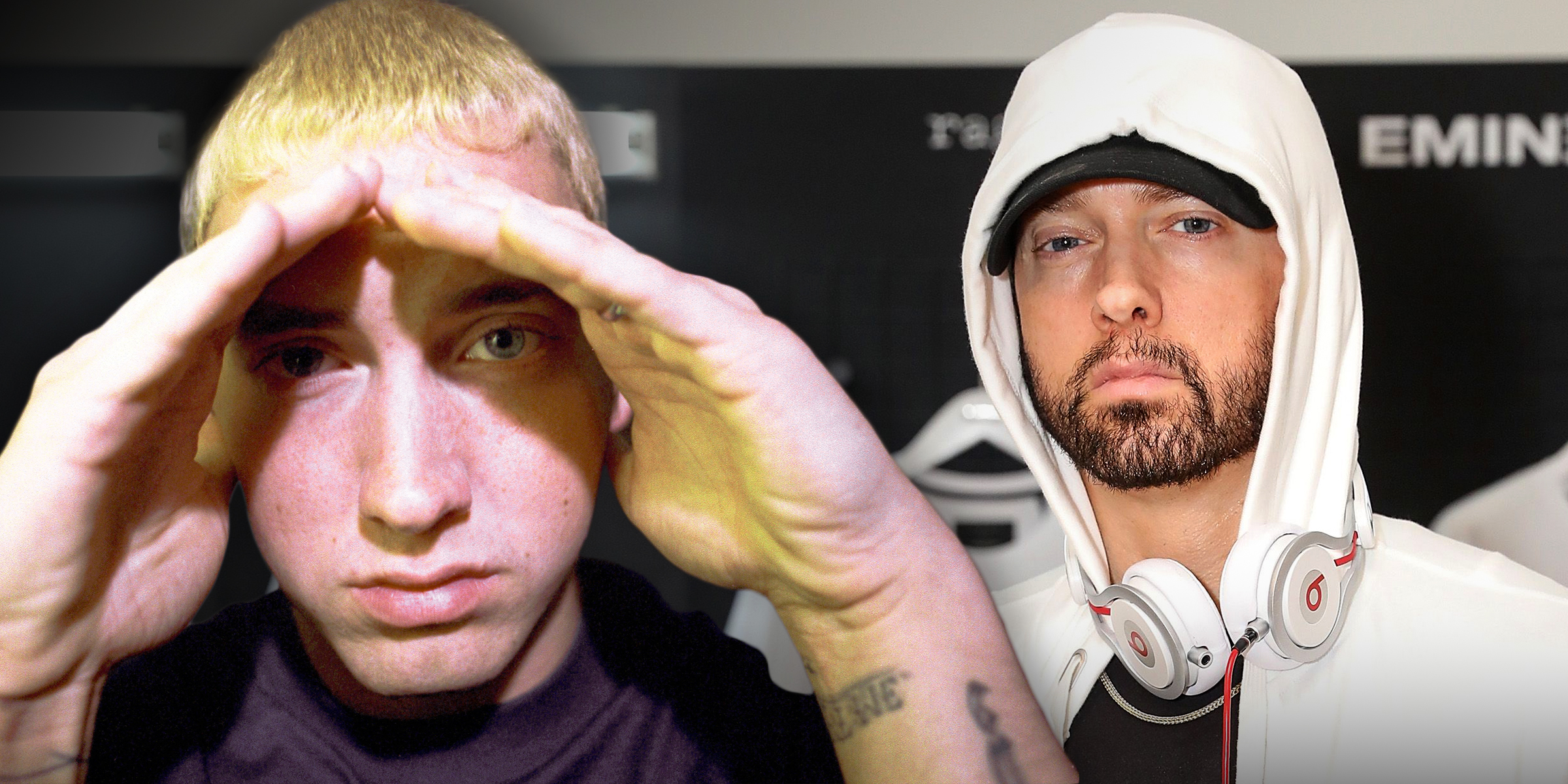 Eminem in 1990 | Eminem in 2018 | Source: Getty Images