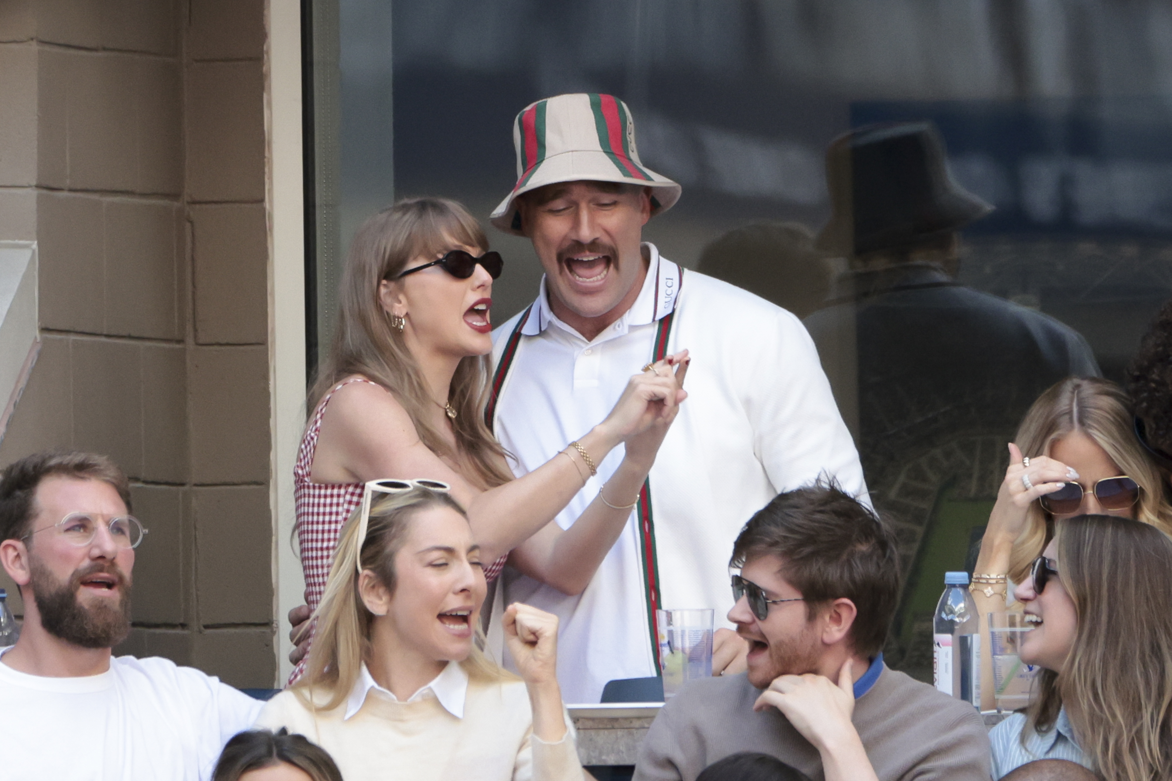 Taylor Swift and Travis Kelce at the 2024 US Open at the USTA Billie Jean King National Tennis Center on September 8, 2024, in New York. | Source: Images