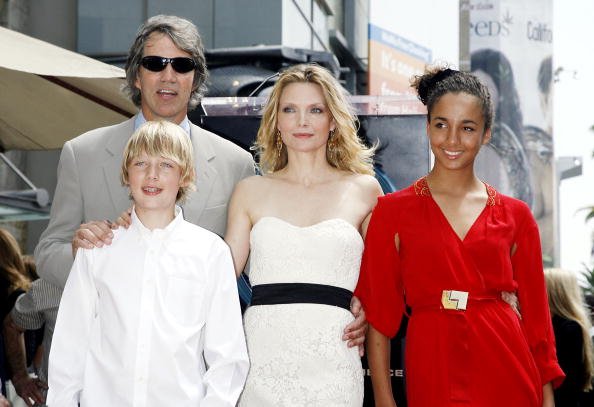 David E Kelley, Michelle Pfeiffer and their two children, John and Claudia, pictured attending Pfeiffer's Star Ceremony at the Hollywood Walk of Fame, 2007, Los Angeles, California. | Photo: Getty Images