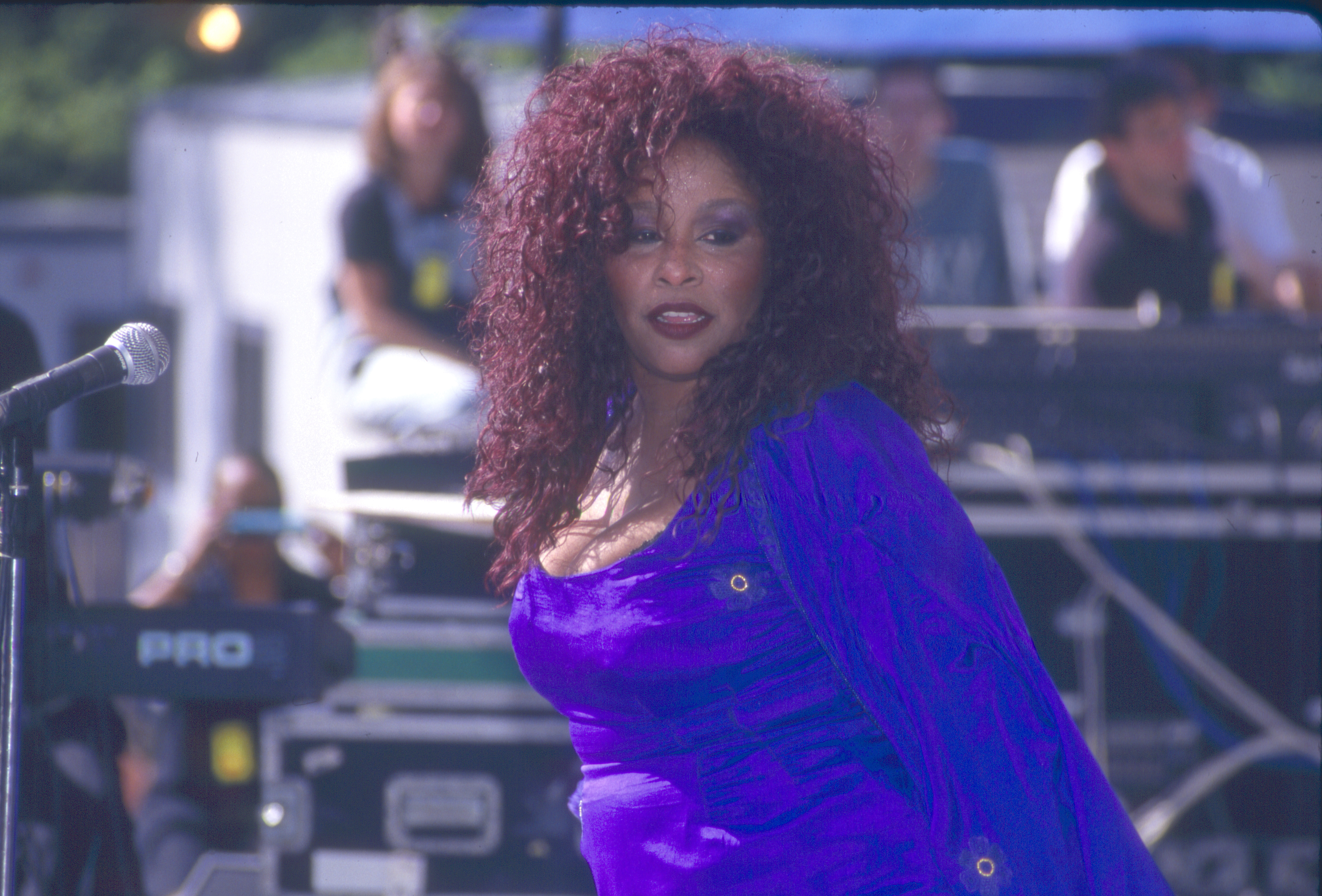 Chaka Khan is pictured as she performs live in August 1997 in New York City | Source: Getty Images