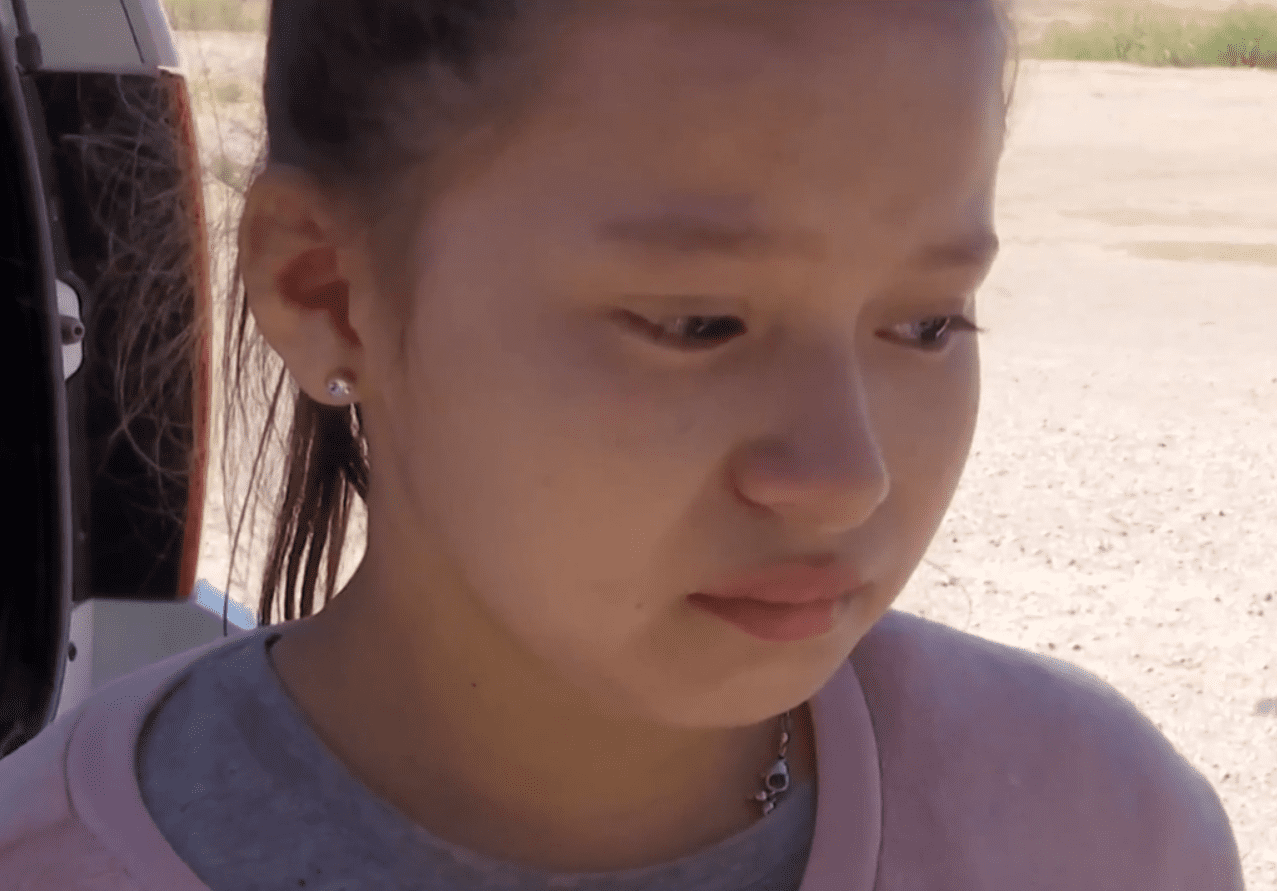 Screenshot de la niña salvadoreña de 11 años. Fuente: Univisión