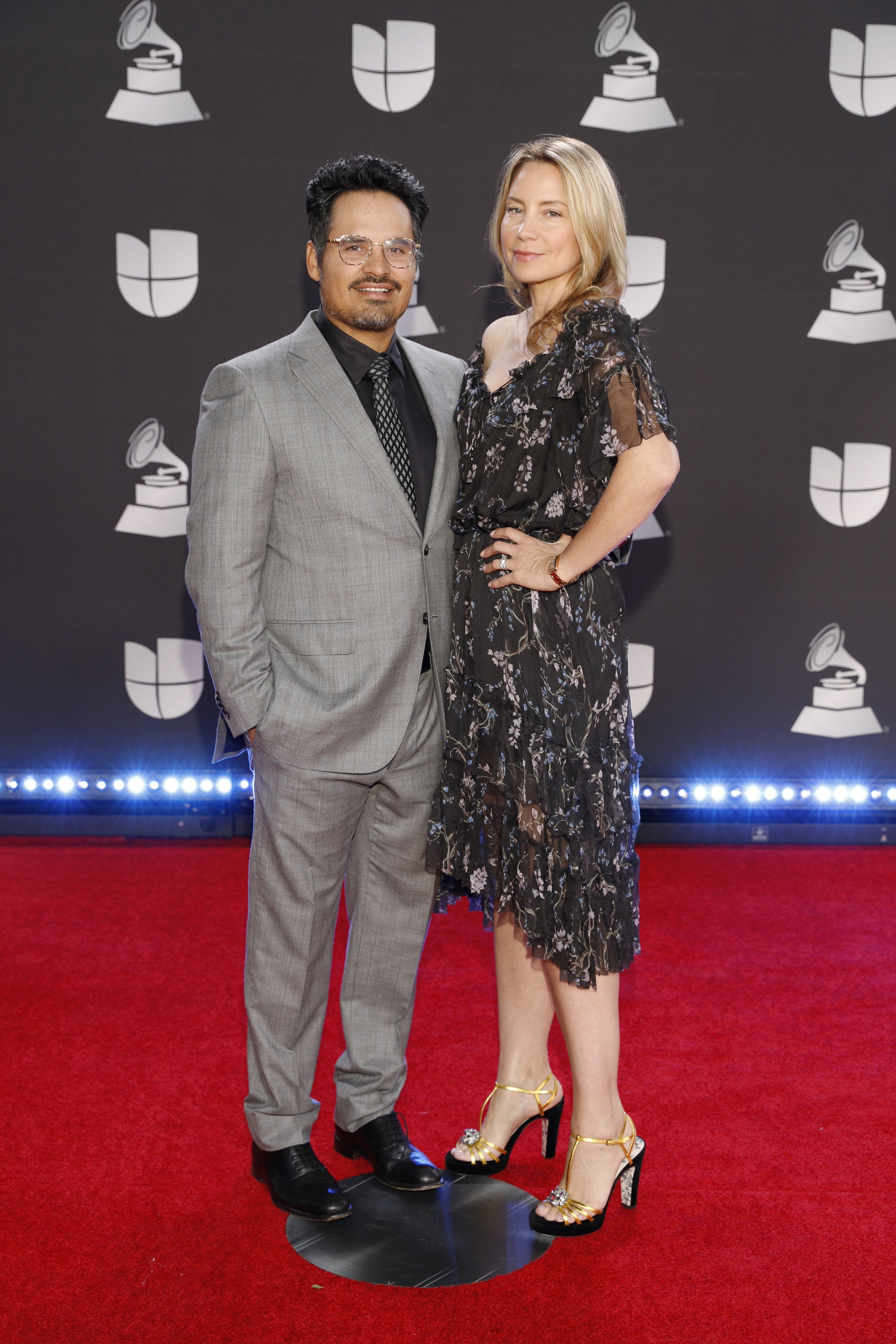Michael Peña and Brie Shaffer attend the 20th annual Latin GRAMMY Awards at MGM Garden Arena on November 14, 2019, in Las Vegas, Nevada. | Source: Getty Images