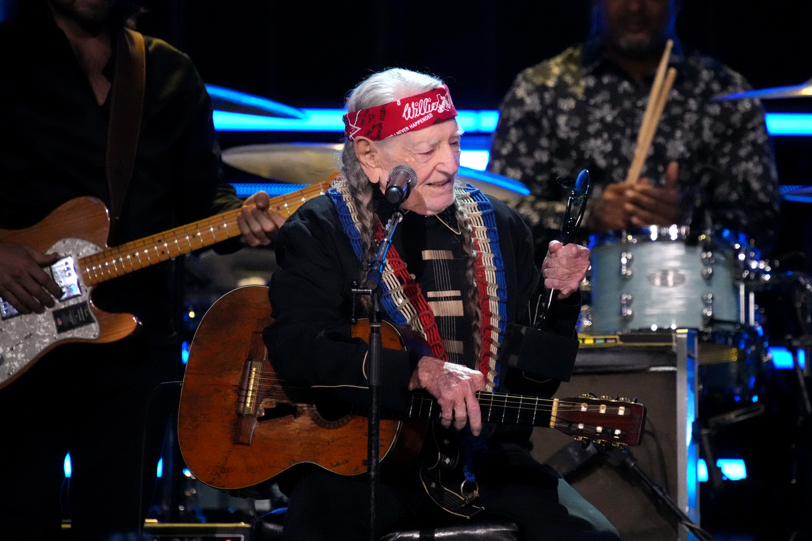 Willie Nelson at the 38th Annual Rock & Roll Hall Of Fame Induction Ceremony on November 03, 2023 in New York City | Source: Getty Images