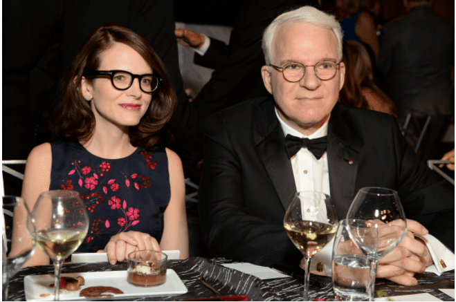  Anne Stringfield and honoree Steve Martin attend the 43rd AFI Life Achievement Award Gala. | Photo: Getty Images