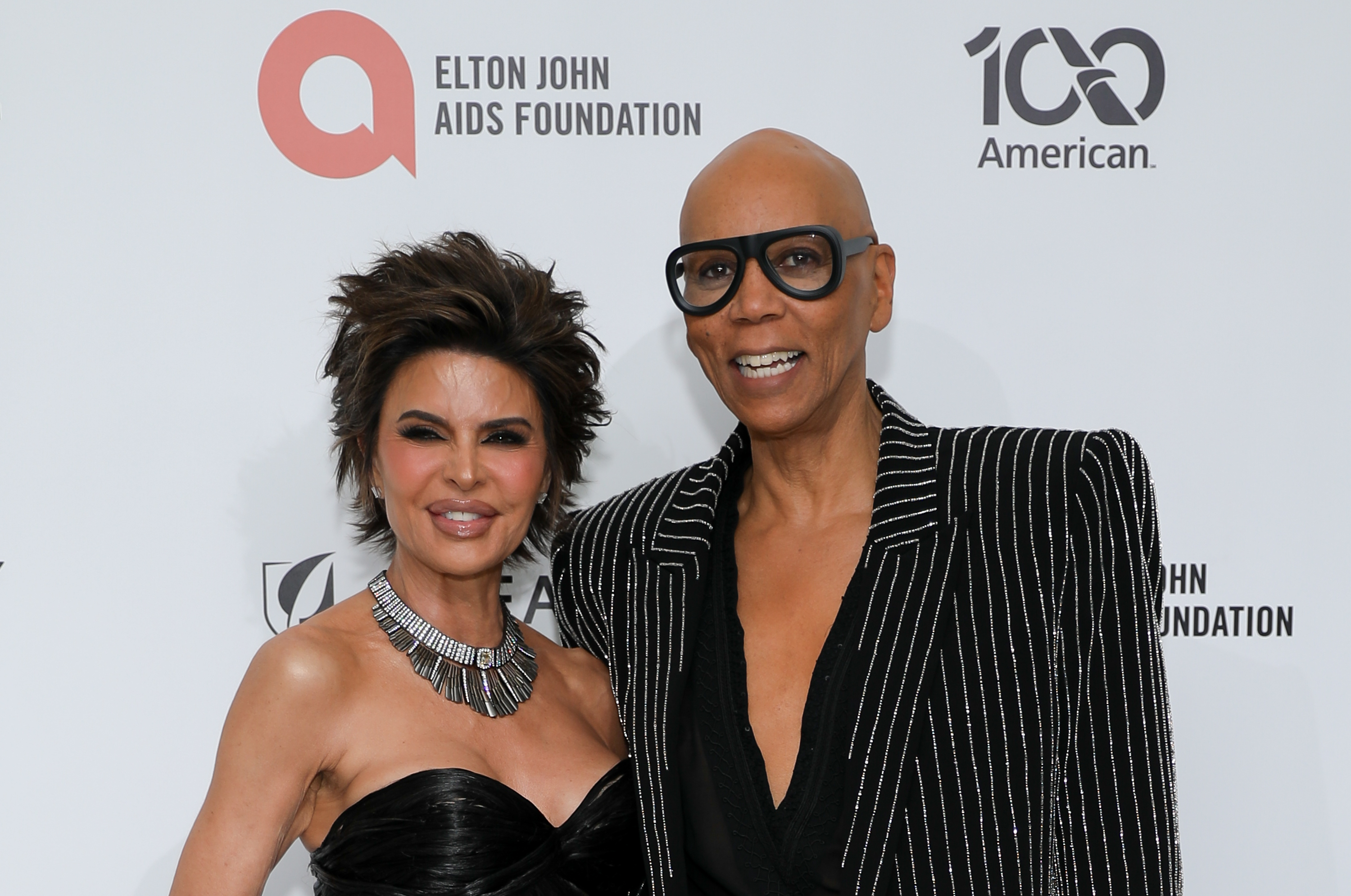 Lisa Rinna and RuPaul attend the 34th Annual Elton John AIDS Foundation Academy Awards Viewing Party at West Hollywood Park on March 15, 2026, in West Hollywood, California | Source: Getty Images