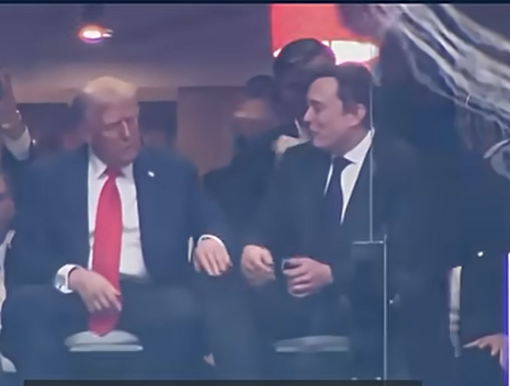 Donald Trump and Elon Musk talk during the public memorial service for Charlie Kirk at State Farm Stadium on September 21, 2025 | Source: Getty Images