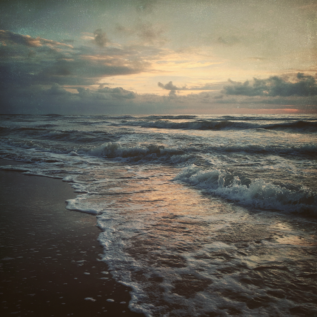 Choppy waves at the beach | Source: Midjourney