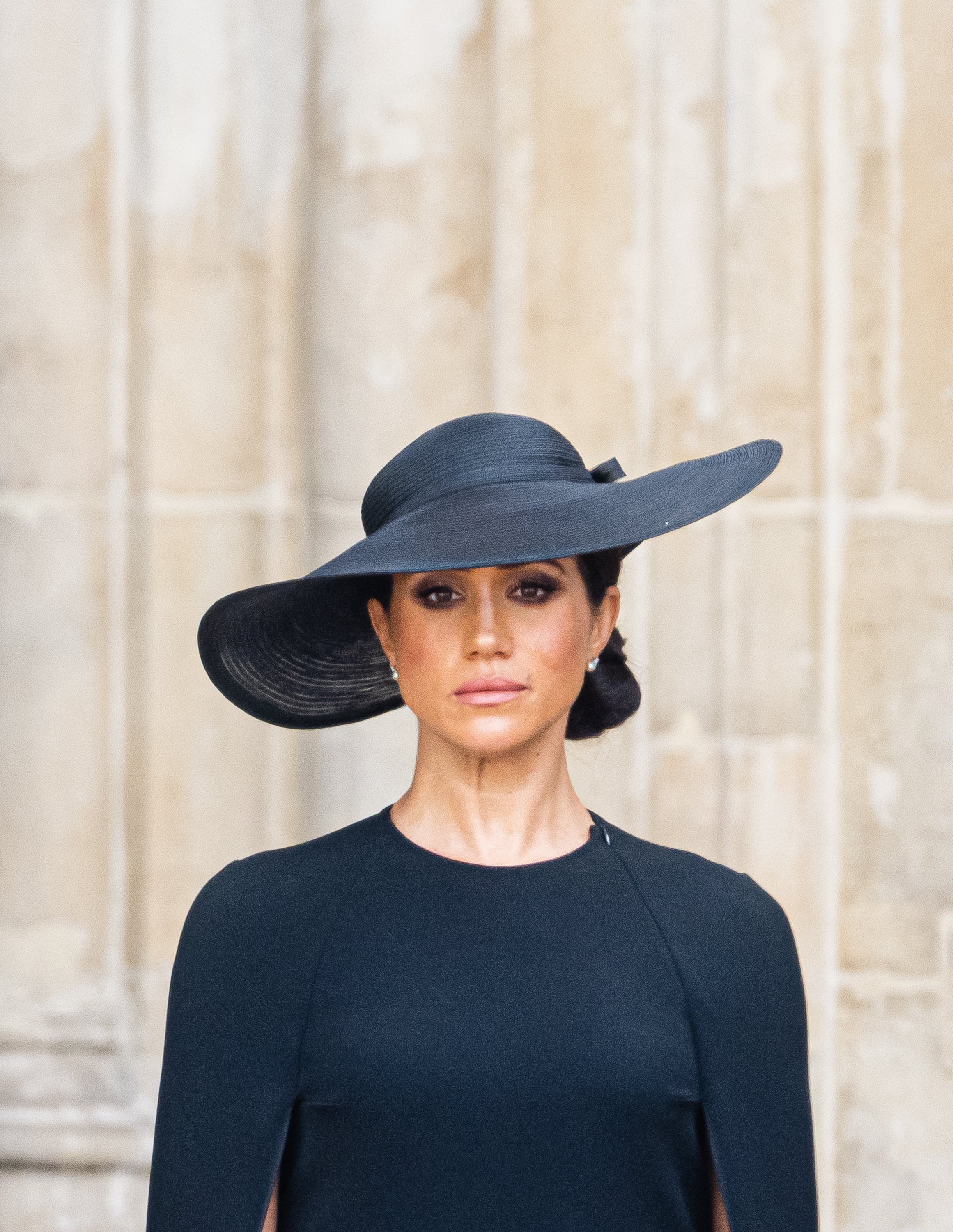 Meghan, Duchess of Sussex during the State Funeral of Queen Elizabeth II at Westminster Abbey on September 19, 2022 in London, England | Source: Getty Images