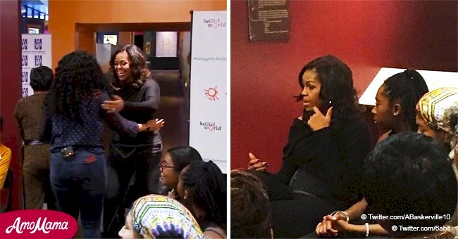 Michelle Obama honors high school girls with a private roundtable session