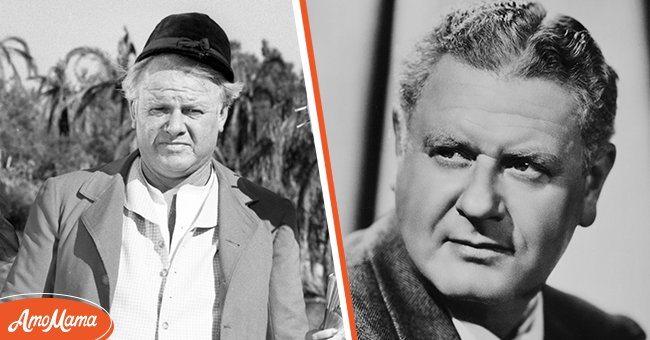 Alan Hale Jr. on "Gilligan's Island" filmed at the lagoon, CBS Studio Center, Studio City, California on March 3, 1964, and  Alan Hale Sr. in circa 1950 | Photos: CBS & Paul Popper/Popperfoto/Getty Images