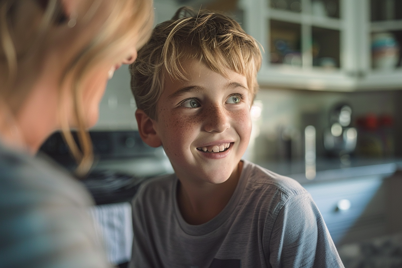 A boy smiling | Source: Midjourney