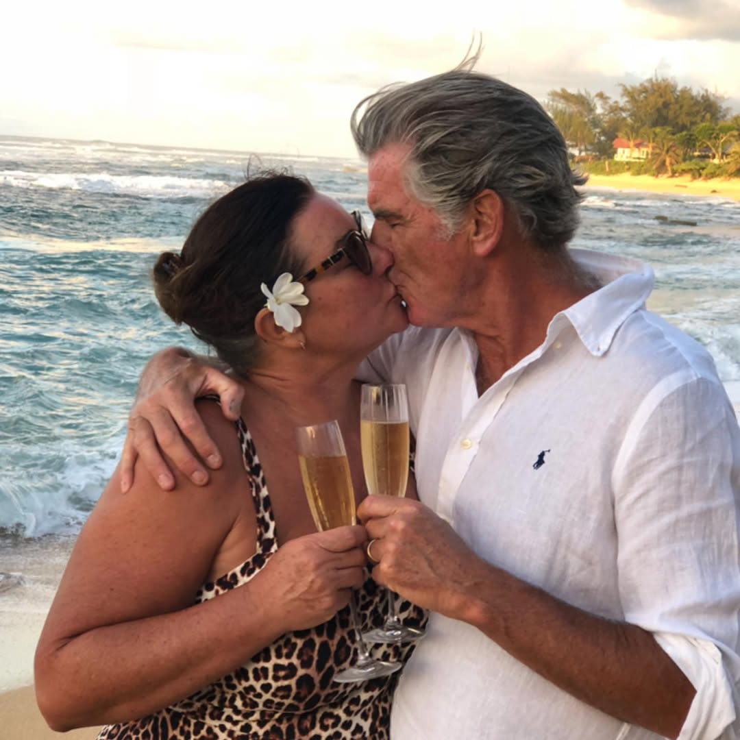 Pierce Brosnan and his wife from a post dated May 20, 2020. | Source: Instagram/piercebrosnanofficial