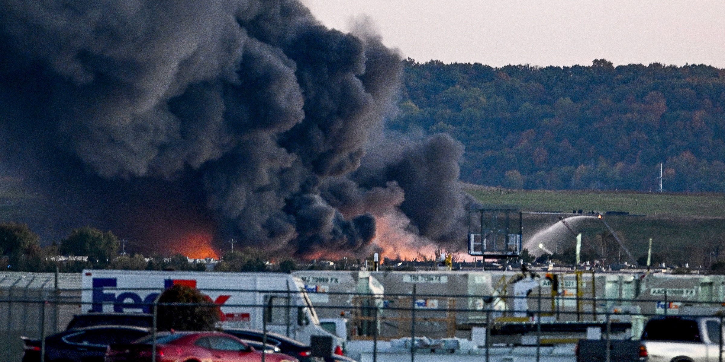 A view of the crash site. | Source: Getty Images