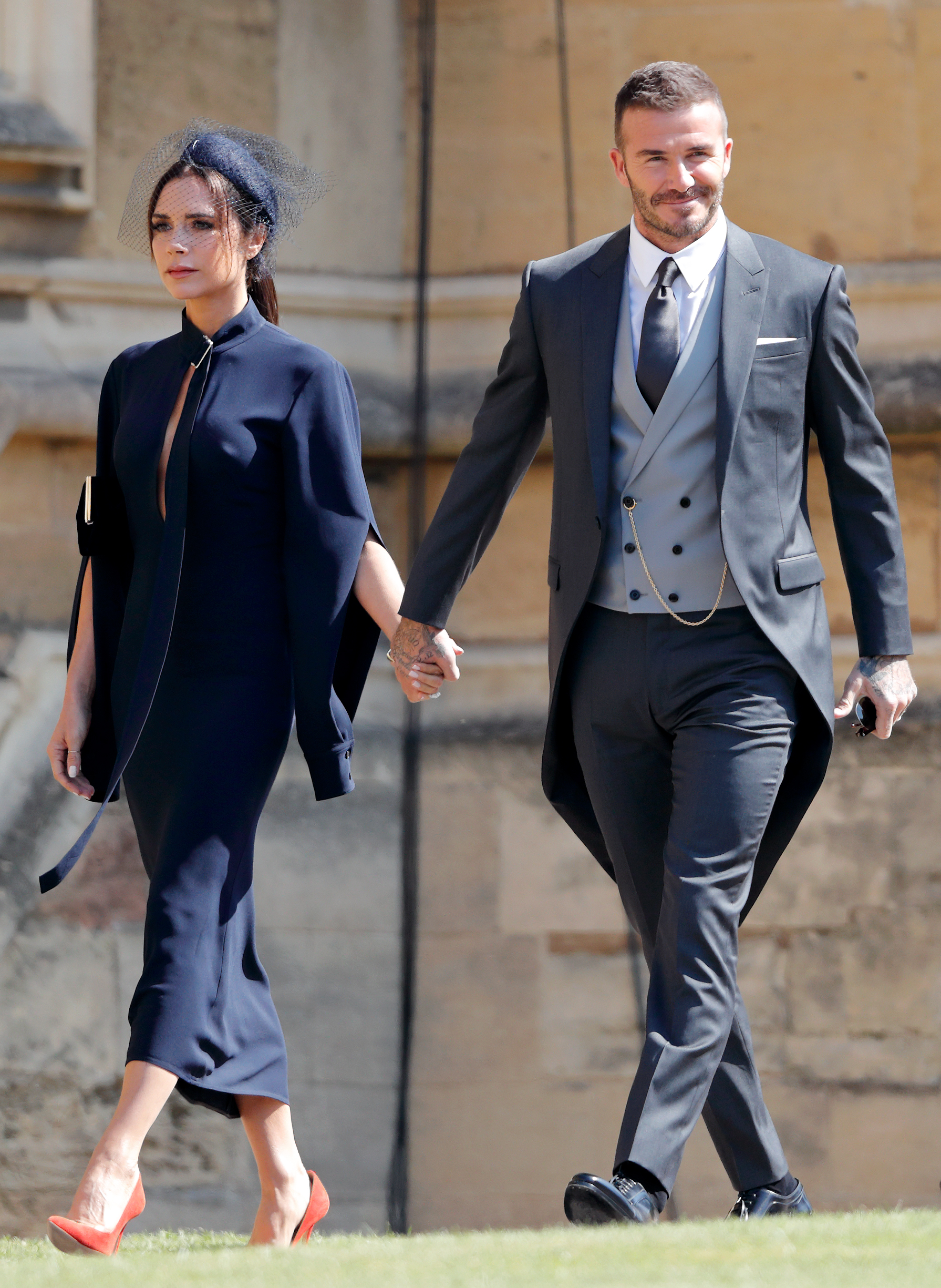 Victoria Beckham and David Beckham attend the wedding of Prince Harry to Meghan Markle at St George's Chapel, Windsor Castle, on May 19, 2018, in Windsor, England. | Source: Getty Images