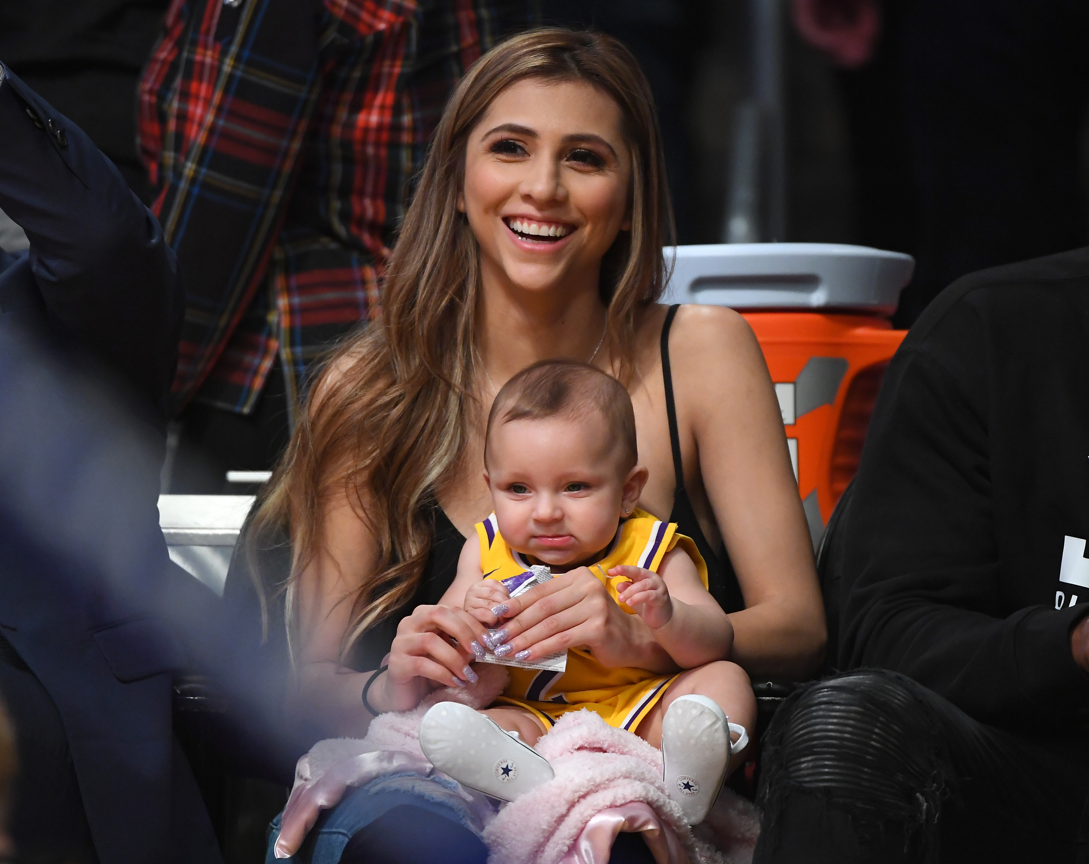 Denise Garcia and Zoey Ball during a game between the Los Angeles Lakers and the Detroit Pistons on January 9, 2019, in Los Angeles, California. | Source: Getty Images