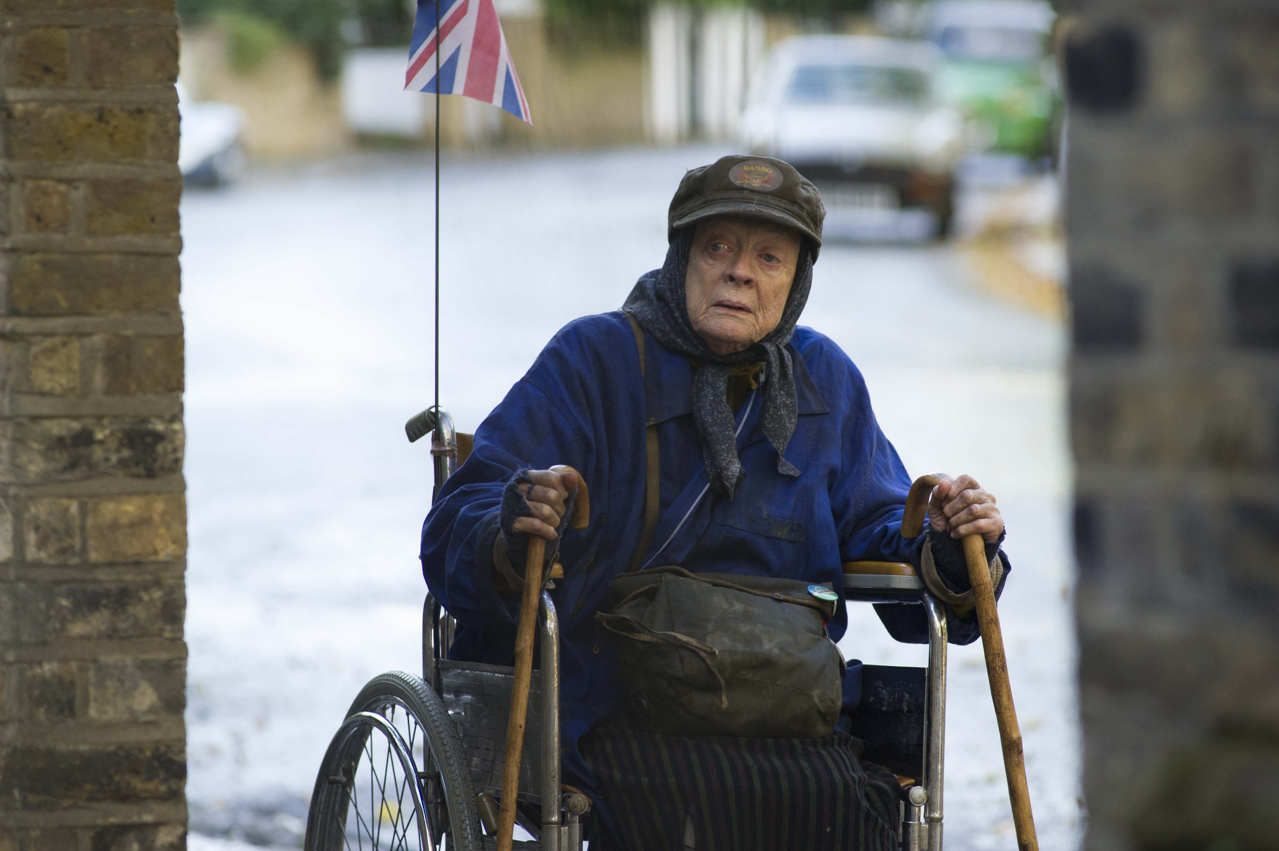 Maggie Smith on the set of "The Lady In The Van" 2014 | Source: Getty Images