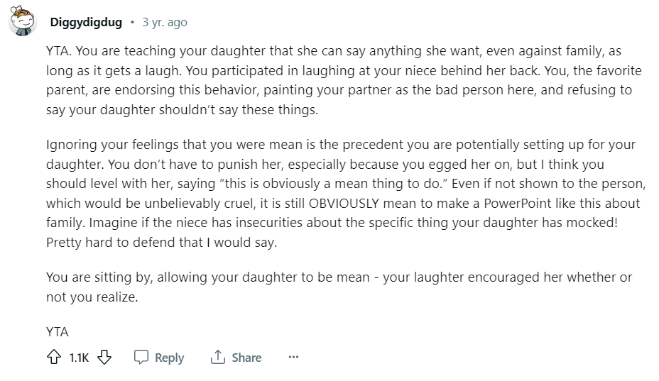 A comment on the dad's story | Source: Reddit