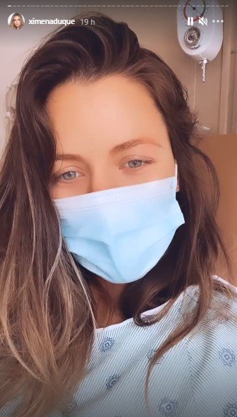 Ximena desde el hospital. | Foto: Captura de pantalla de Instagram/ximenaduque