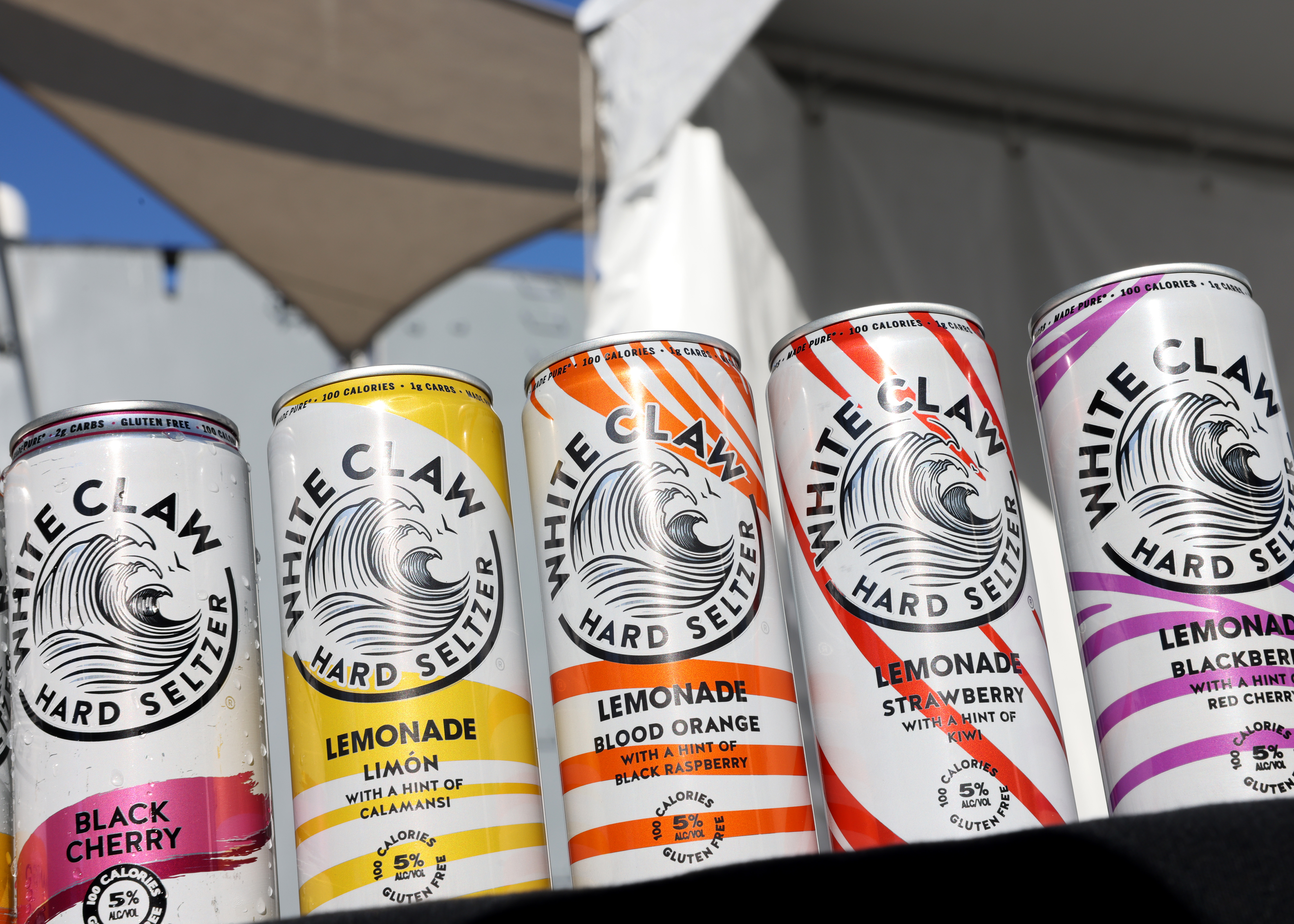 Five cans of the White Claw Hard Seltzer | Source: Getty Images