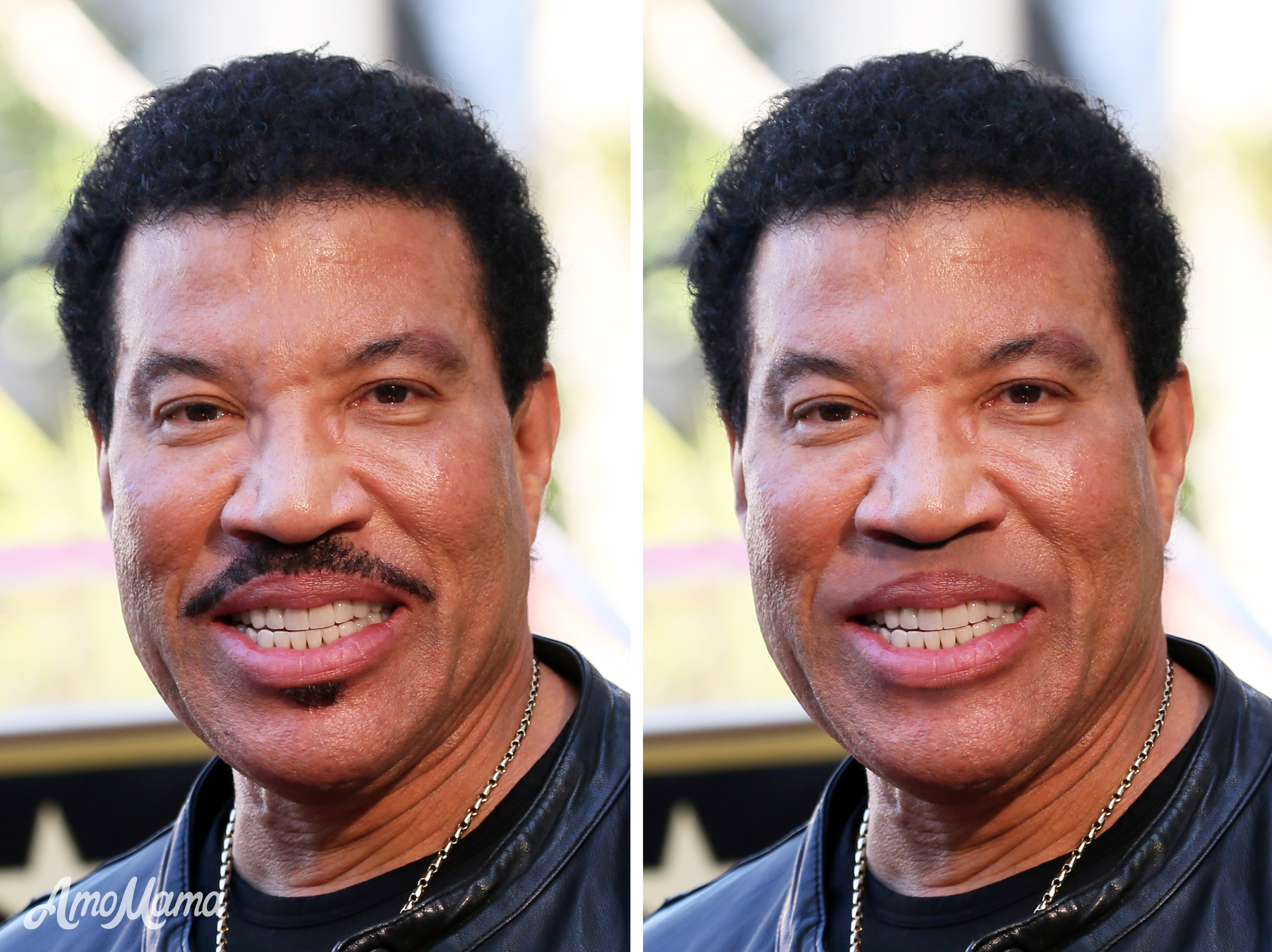 Lionel Ritchie's before and after moustache look | Photo: Getty Images