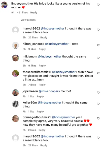 Fan comments about Wolfgang Van Halen and Andraia Allsop, dated October 16, 2023 | Source: Instagram/people and wolfiesmom