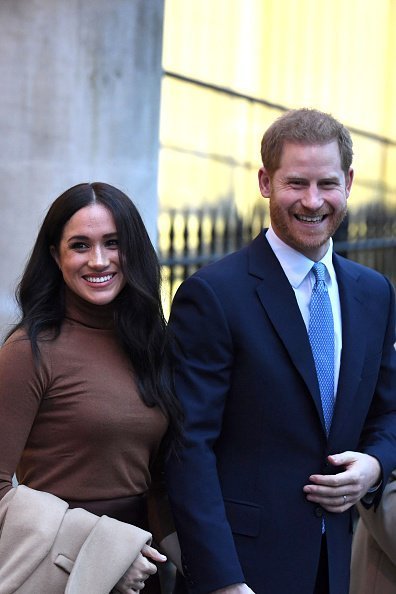  Prince Harry and Meghan, leave after their visit to Canada House on January 7, 2020 | Photo: Getty Images