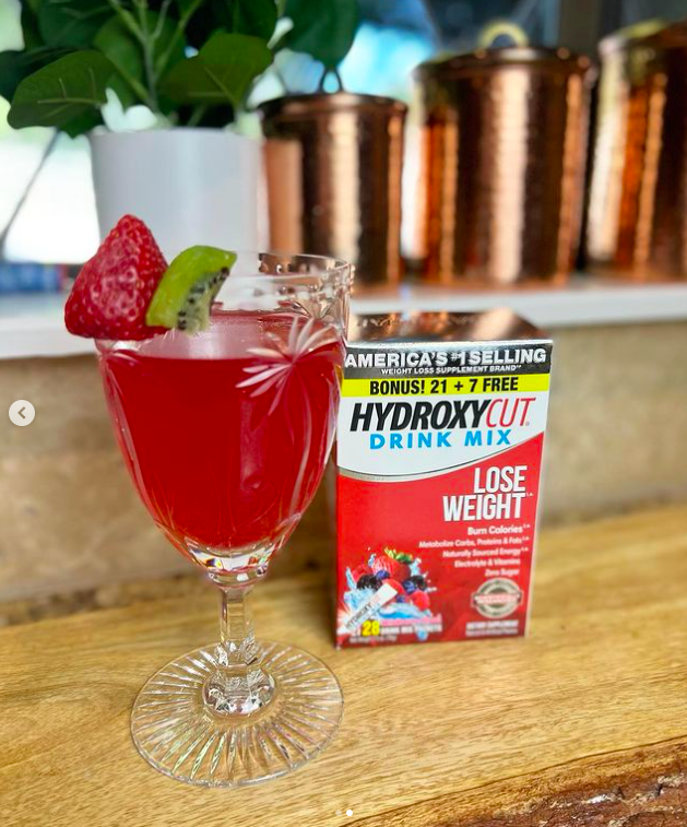 The Hydroxycut drink Tori Spelling drank as part of her fitness routine posted on February 13, 2022 | Source: Instagram/torispelling