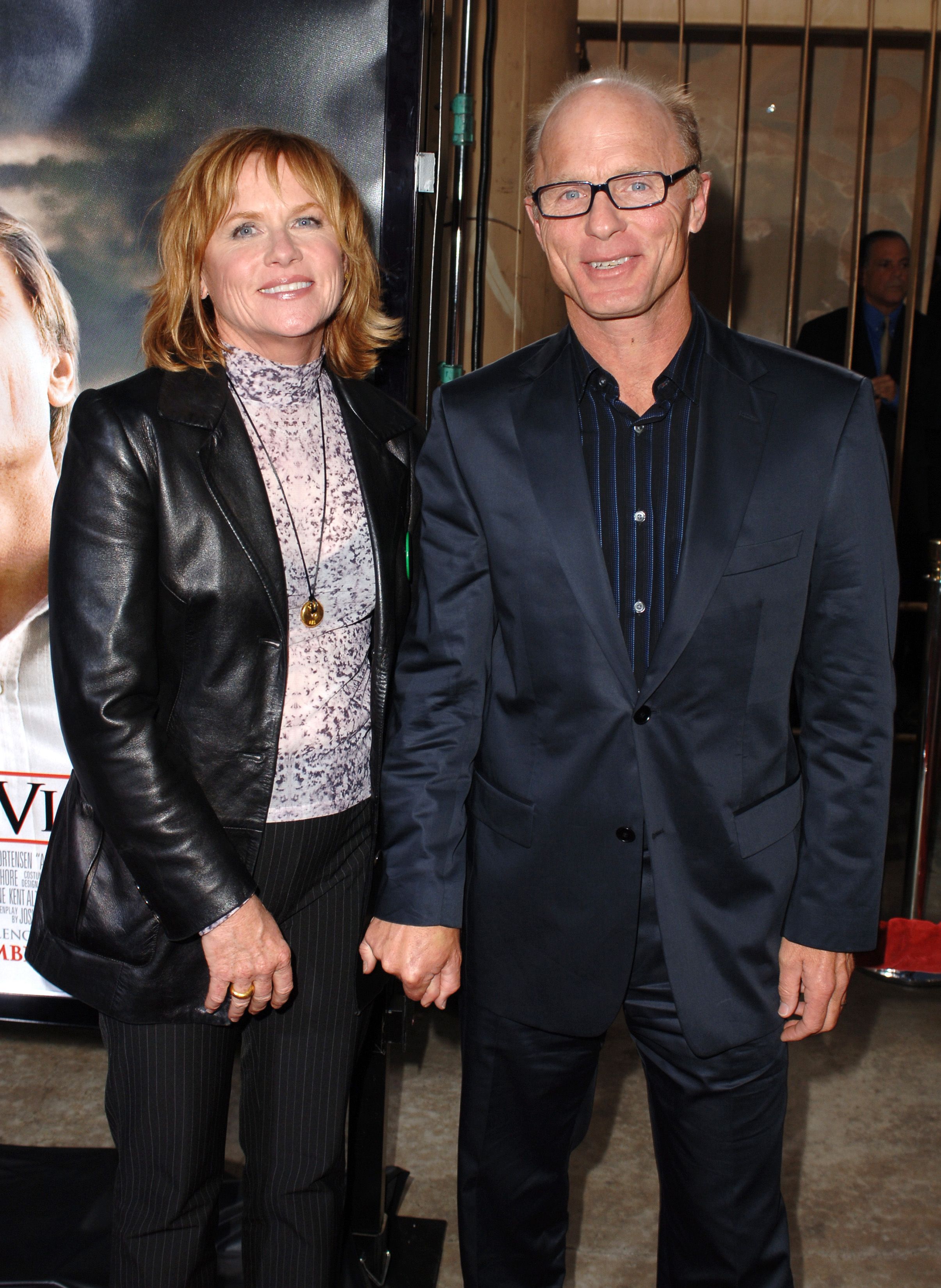 Amy Madigan and Ed Harris arive at "A History of Violence" Los Angeles Premiere at Egyptian Theatre in Los Angeles, California, United States. | Source: Getty Images