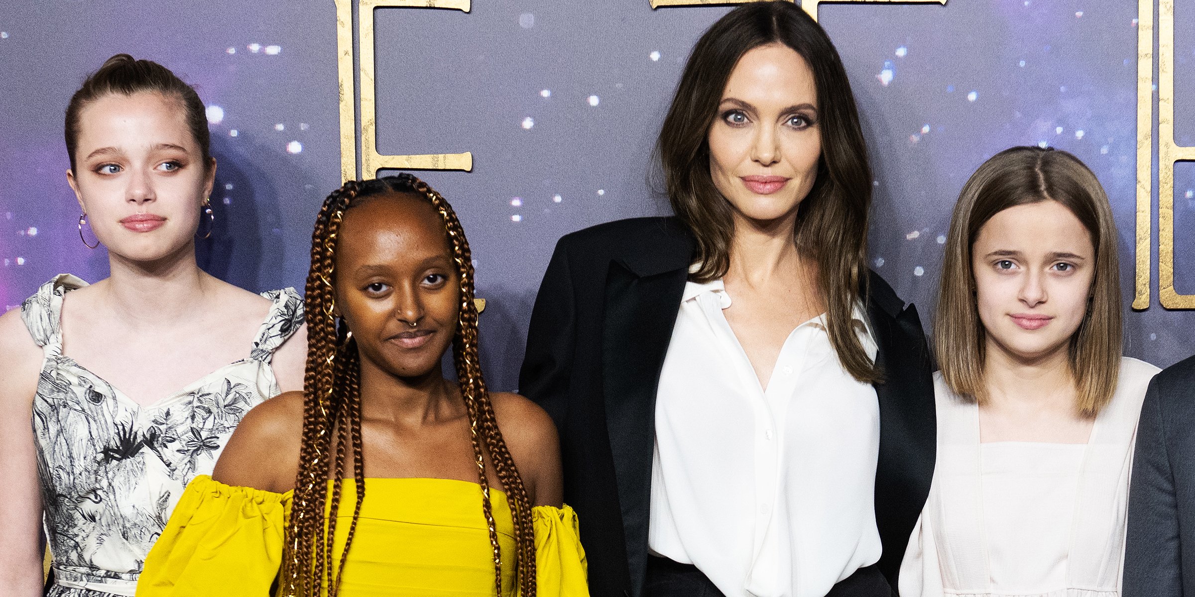 Shiloh, Zahara, Angelina and Vivienne Jolie-Pitt ┃Source: Getty Images