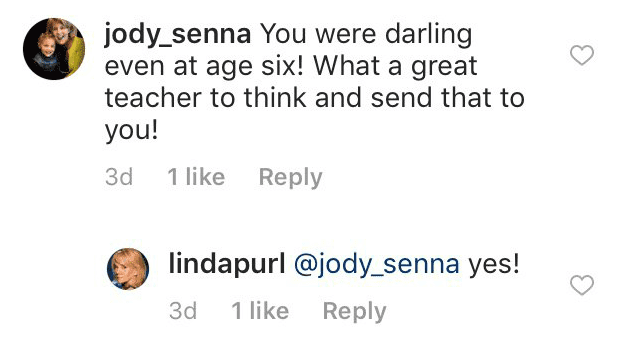 Fan comment on Linda Purl’s post. | Source: Instagram/LindaPurl