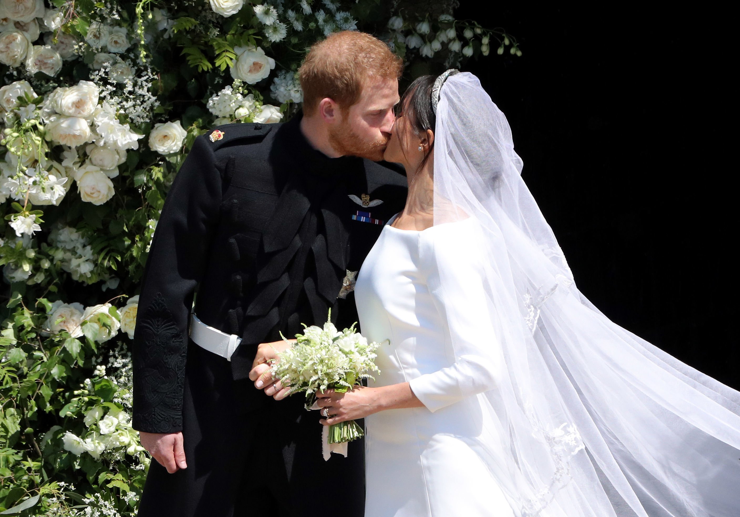El príncipe Harry y Meghan Markle el día de su boda en Londres 2018. | Foto: Getty Images