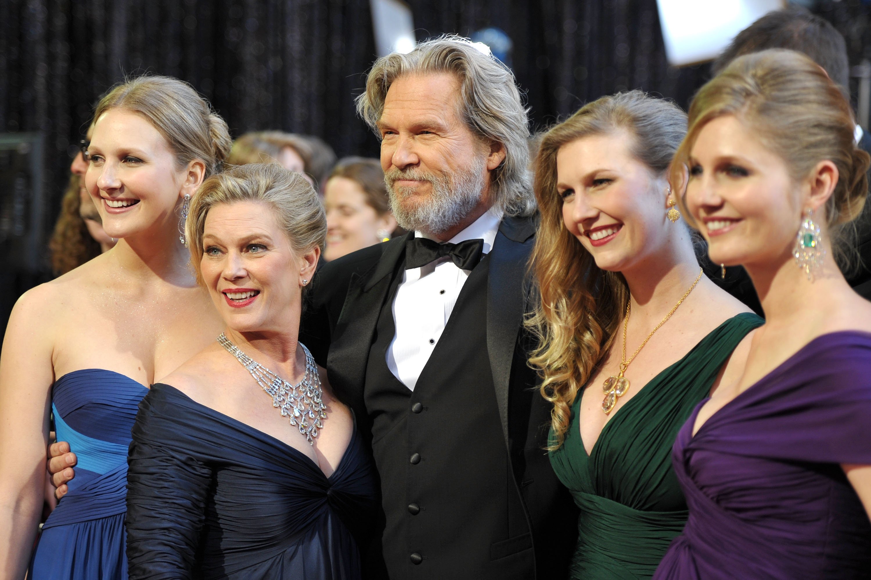 Actor Jeff Bridges, wife Susan Bridges, and their daughters arrive at the 83rd Annual Academy Awards held at the Kodak Theatre on February 27, 2011 in Hollywood, | Source: Getty Images