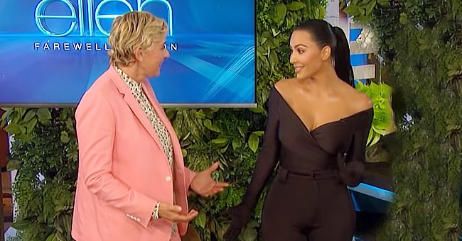 Ellen DeGeneres being surprised by Kim Kardashian on September 13, 2021, on "The Ellen DeGeneres Show" | Photo: YouTube/TheEllenShow
