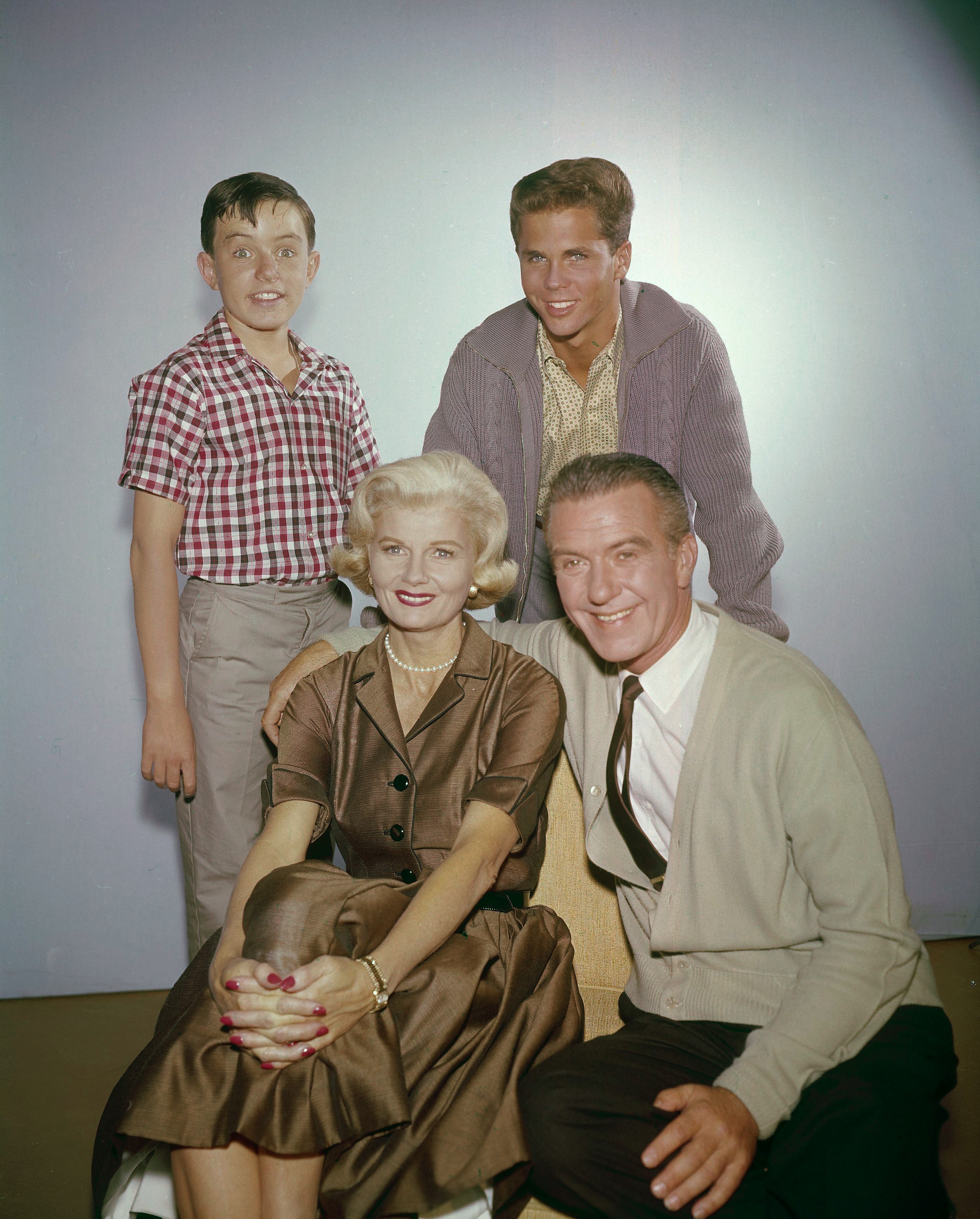 Jerry Mathers, Barbara Billingsley, Tony Dow, and Hugh Beaumont posing in an undated "Leave It to Beaver" photo | Source: Getty Images