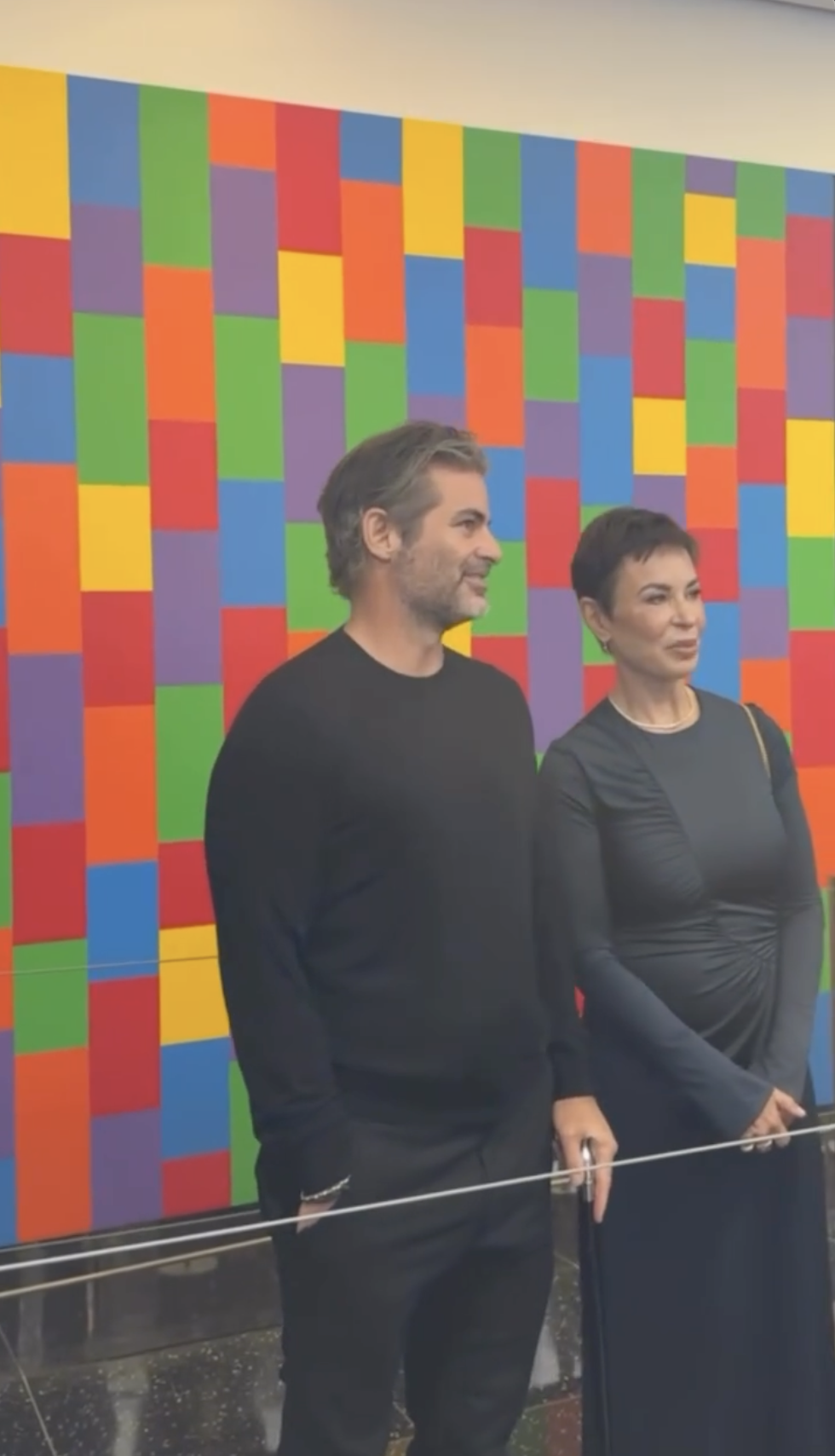 Jim Curtis was spotted smiling and standing along the side of the red carpet in casual all-black attire that included a sweater and casual black slacks. From a post dated September 8, 2025. | Source: Instagram/people