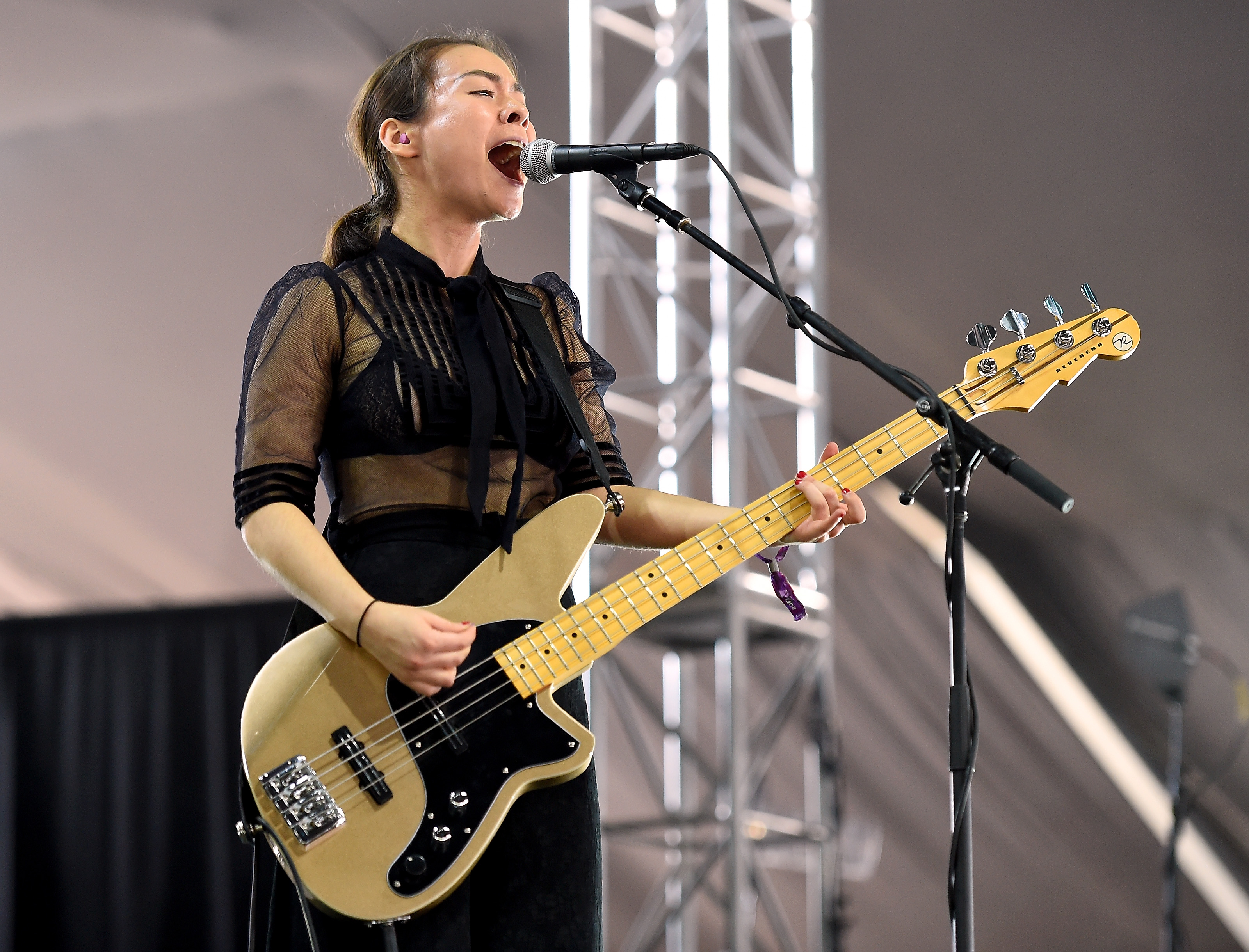 Mitski onstage at the 2017 Panorama Music Festival at Randall's Island in 2017, in New York City. | Source: Getty Images