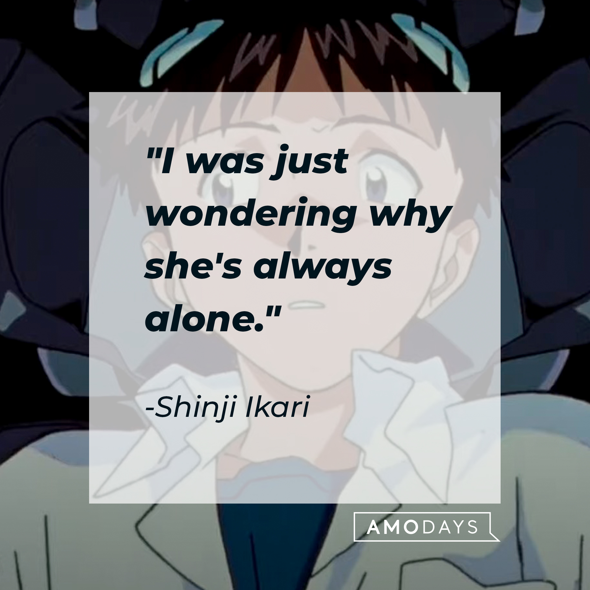 Shinji Ikari's quote: "I was just wondering why she's always alone." | Source: Facebook.com/EvangelionMovie