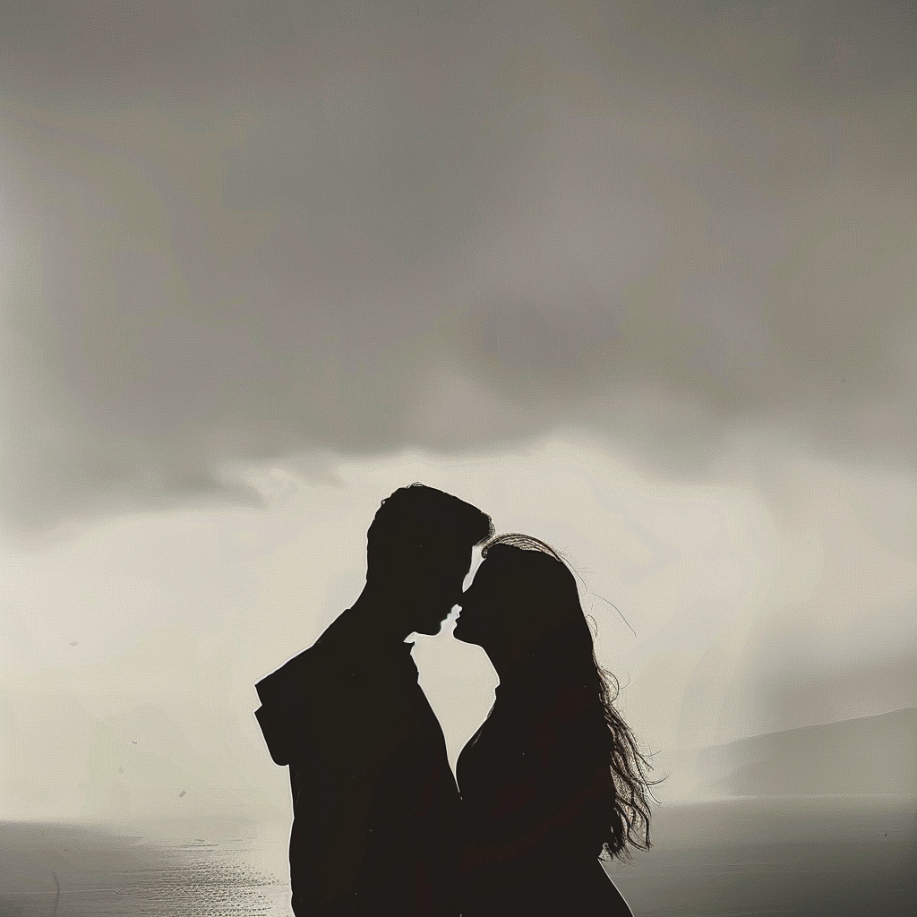 The silhouette of a couple | Source: Midjourney