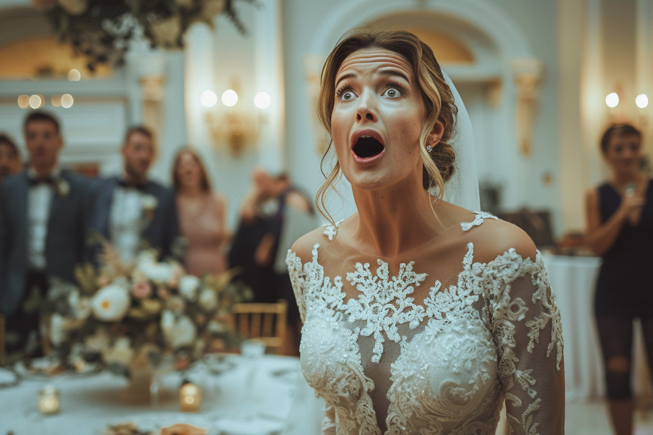 A shocked bride | Source: Midjourney