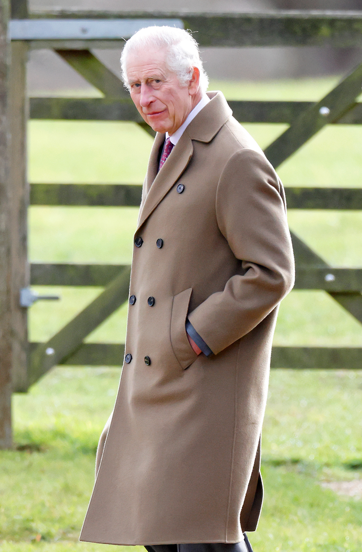 King Charles III attends the Sunday service at the Church of St Mary Magdalene in Sandringham, England, on February 4, 2024. | Source: Getty Images