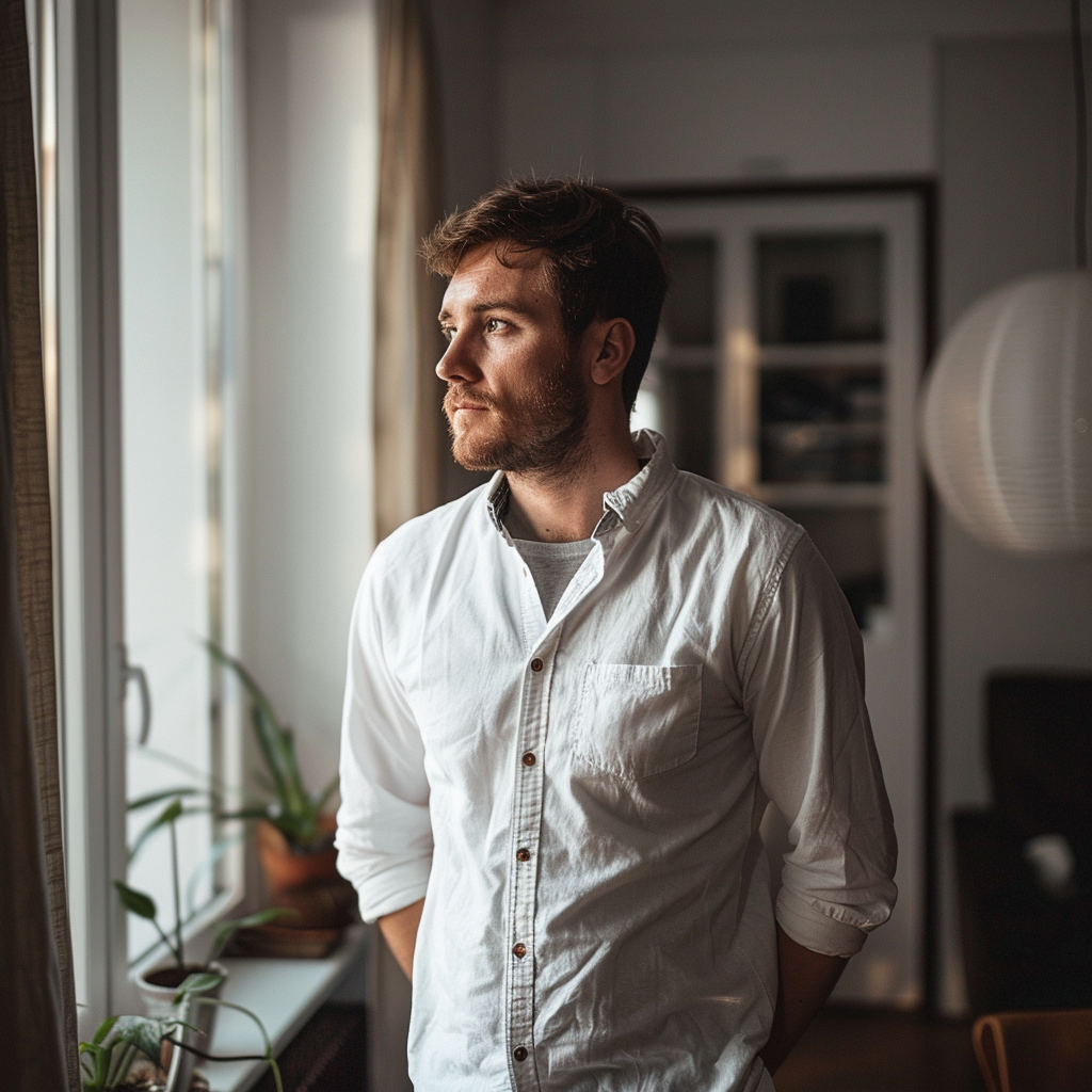 A pensive young man | Source: Midjourney