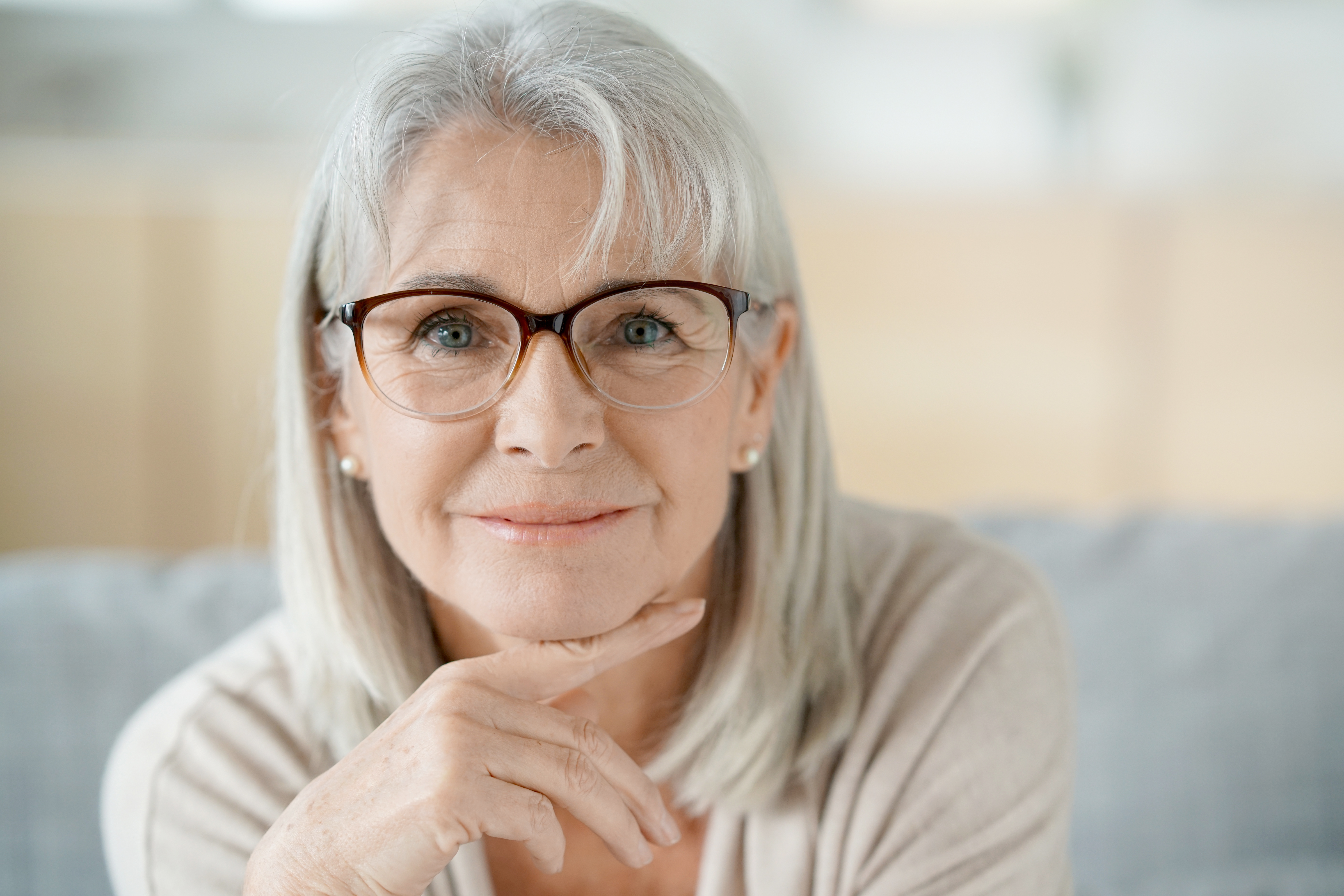 A smiling senior woman | Source: Shutterstock