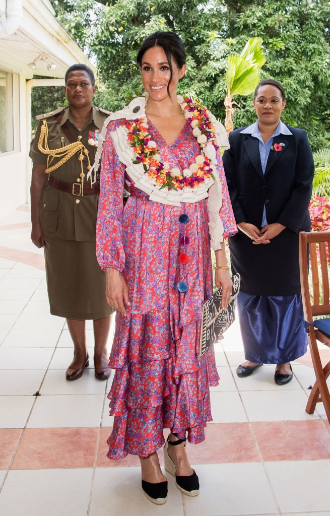 Meghan Markle attends a morning tea reception at the British High Commissioners Residence on October 24, 2018 in Suva, Fiji. | Photo: Getty Images