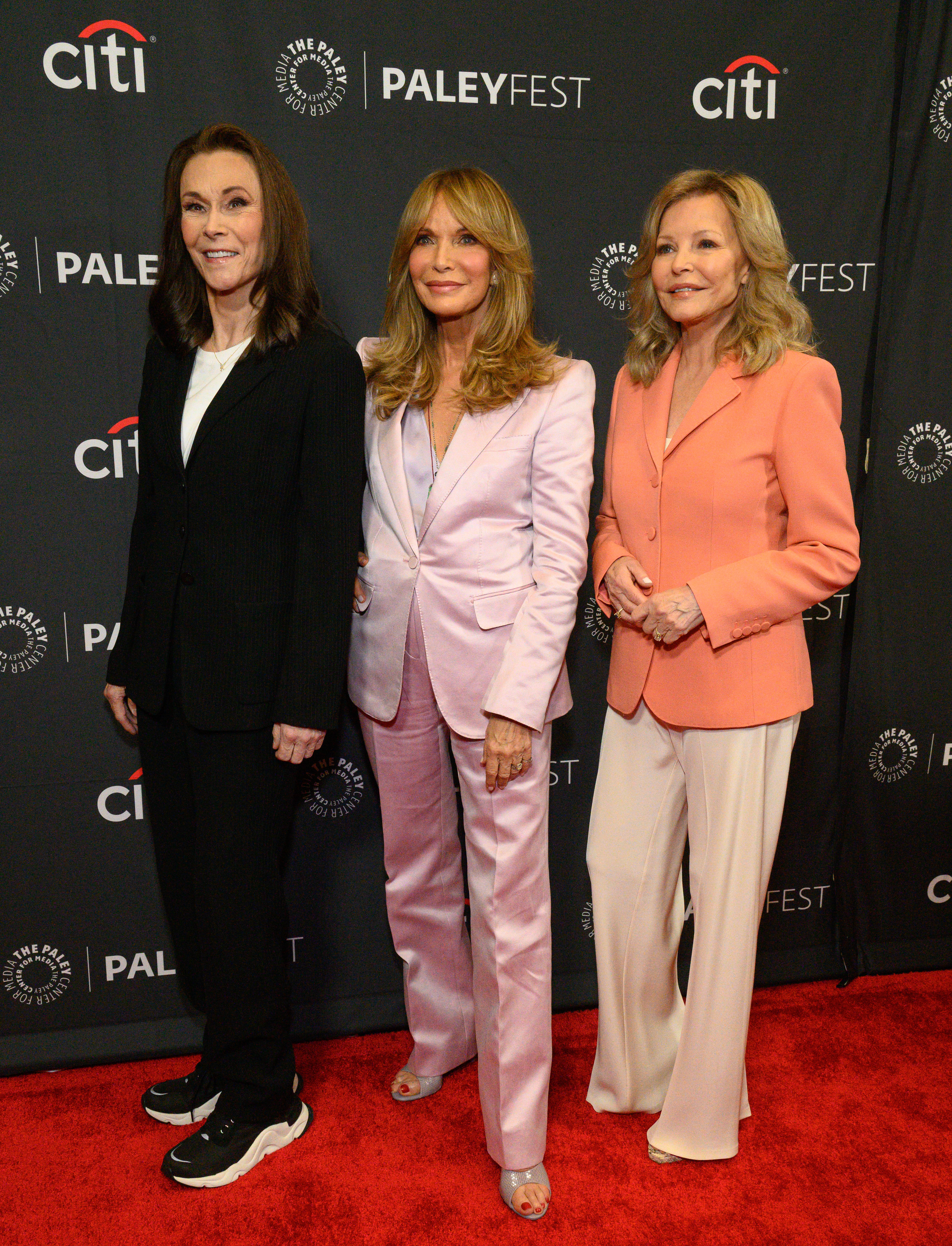 Kate Jackson, Jaclyn Smith and Cheryl Ladd at "Charlie's Angels" 50th Anniversary Celebration held at Dolby Theatre on April 6, 2026 in Los Angeles, California | Source: Getty Images
