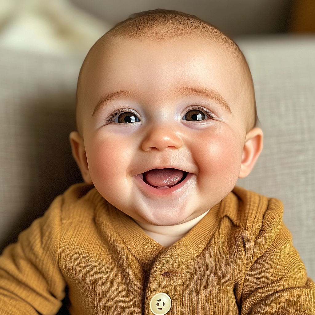 A smiling baby boy | Source: Midjourney