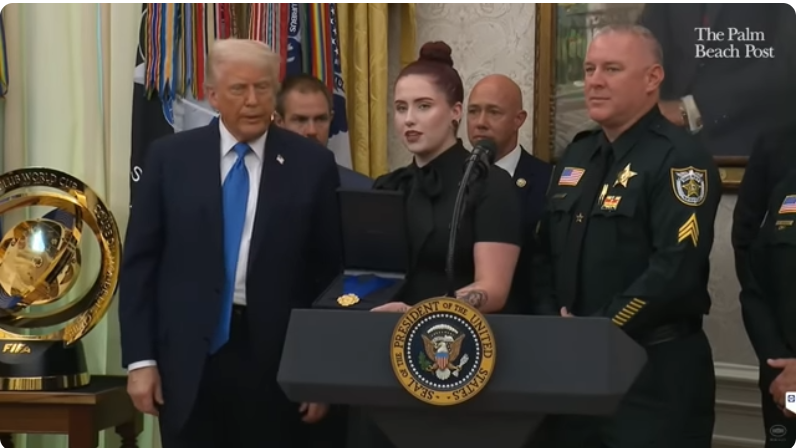 Donald Trump and Alexandria Diaz, from a post dated May 21, 2025 | Source: Youtube/@PalmBeachPost
