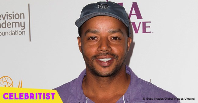 Donald Faison shares family photo with wife and kids in clown outfits