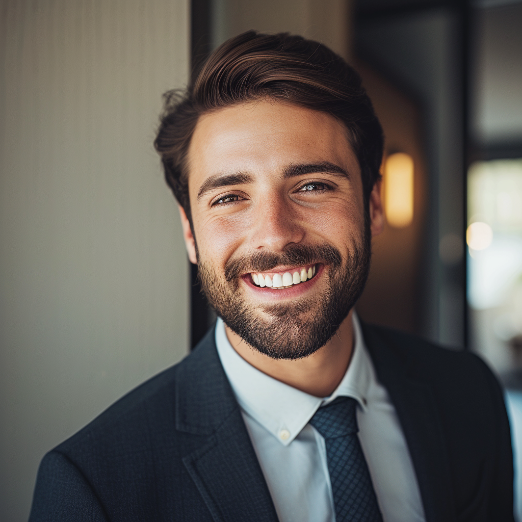 A smiling groom | Source: Midjourney