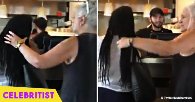 Black woman's reaction goes viral after confronting white woman who repeatedly played with her hair