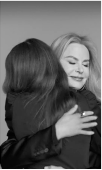 Nicole Kidman and her daughter Faith Margaret hugging during the Clé de Peau Beauté campaign from a video posted on July 25, 2025 | Source: Instagram/cledepeaubeauteus